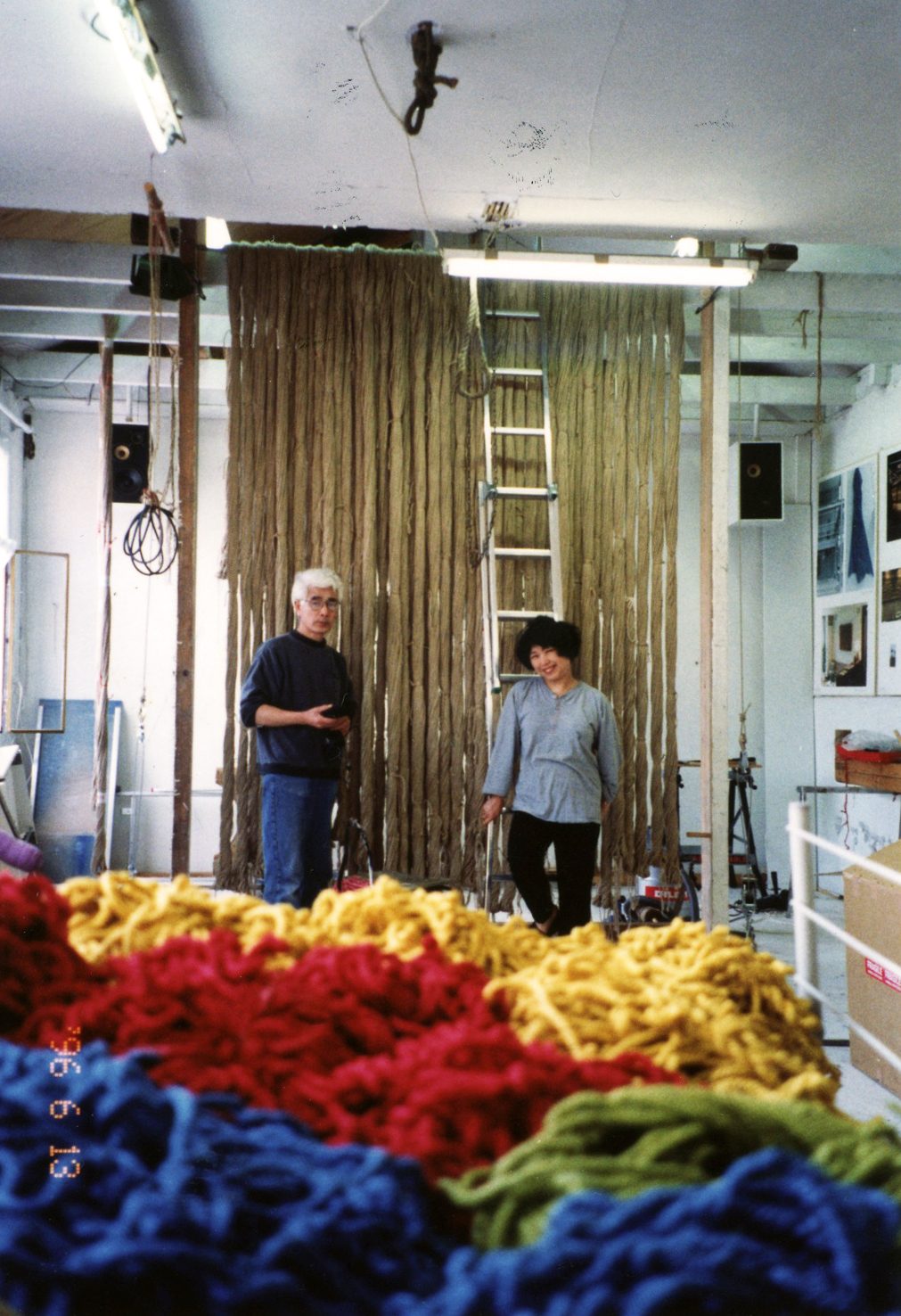 Avec Sumiko dans l'atelier de Champigny-sur-Marne, 1996